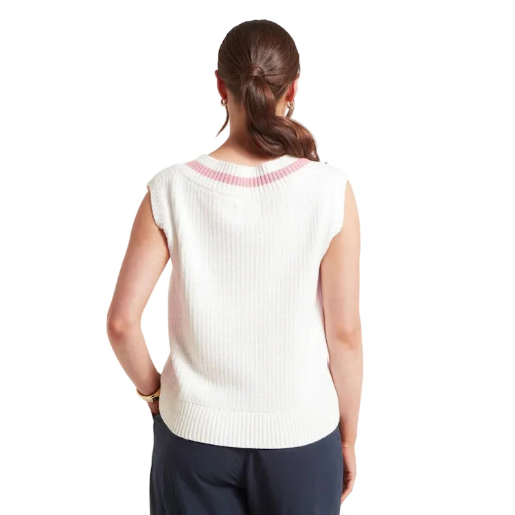 Schoffel Ladies Hambledon Vest - Soft White/Blush - Image 2