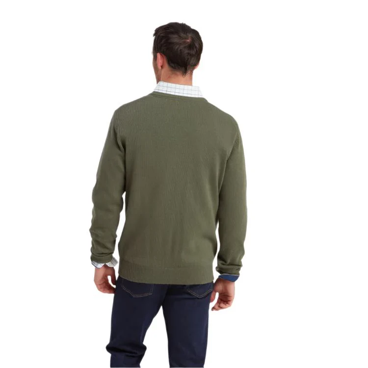 Schoffel Lewis Lambswool V Neck Jumper - Woodland - Image 5