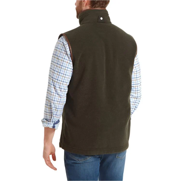 Schoffel Oakham Fleece Gilet - Dark Olive - Image 2