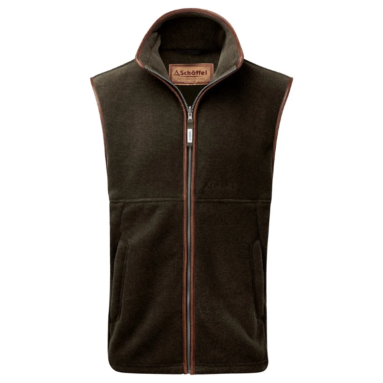 Schoffel Oakham Fleece Gilet - Dark Olive - Image 4