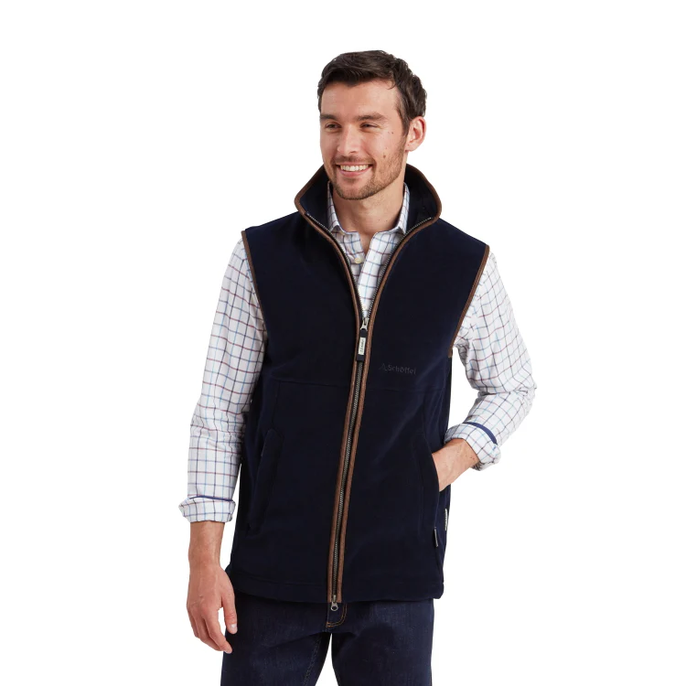 Schoffel Oakham Fleece Gilet - Navy - Image 2