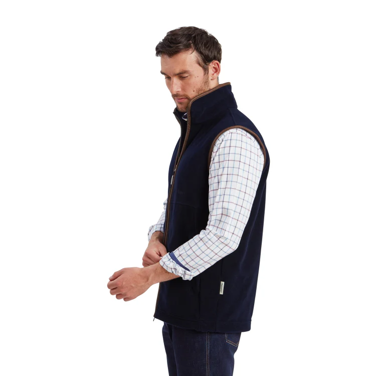Schoffel Oakham Fleece Gilet - Navy - Image 3
