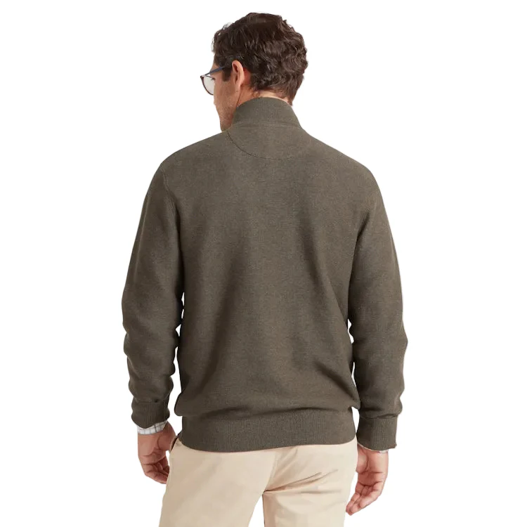 Schoffel Porthleven 1/4 Zip Jumper - Beetle Green - Image 2