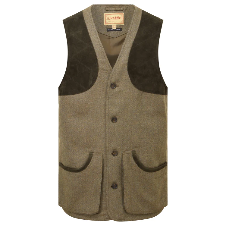 Schoffel Ptarmigan Tweed Waistcoat II - Herringbone Tweed - Image 3