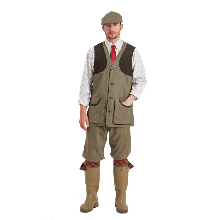 Schoffel Ptarmigan Tweed Waistcoat II - Herringbone Tweed - Image 4