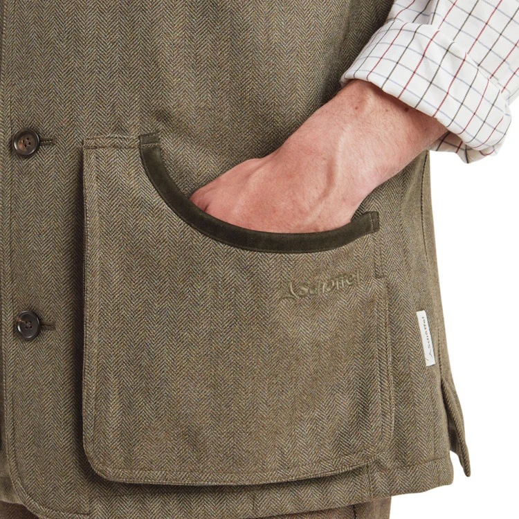 Schoffel Ptarmigan Tweed Waistcoat II - Herringbone Tweed - Image 5