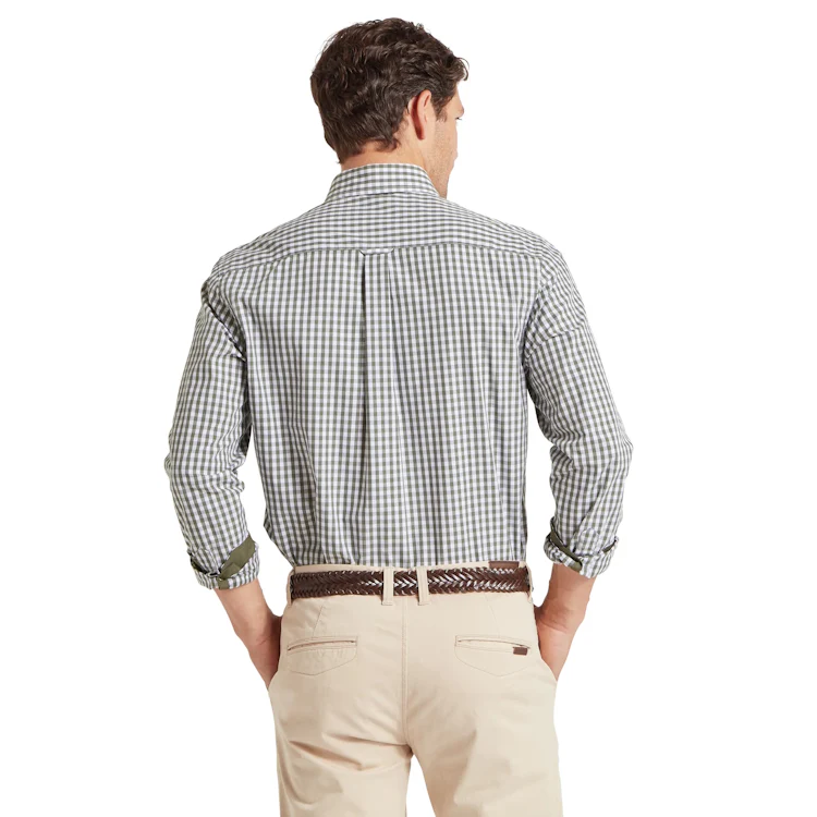 Schoffel Thorpeness Tailored Shirt - Beetle Green Check - Image 2