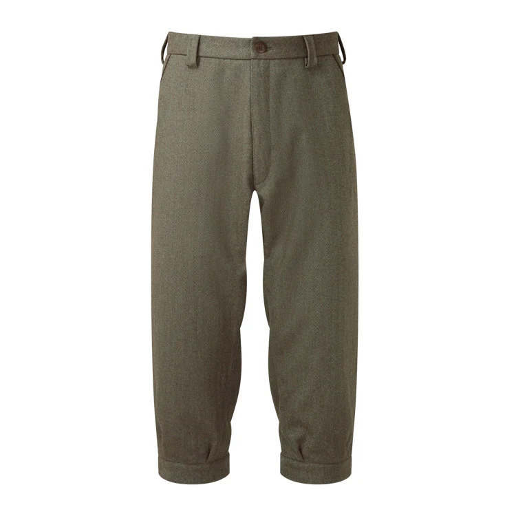 Schoffel Tweed Plus Twos - Loden Green Herringbone Tweed - Image 3