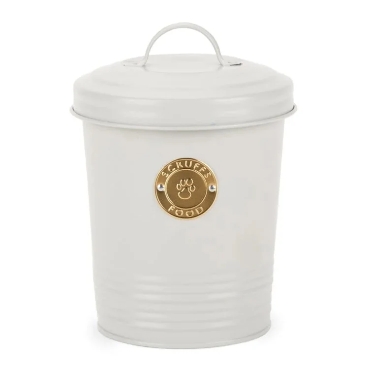 Scruffs Cantina Steel Storage Pet Food Canisters - Light Grey - Image 3