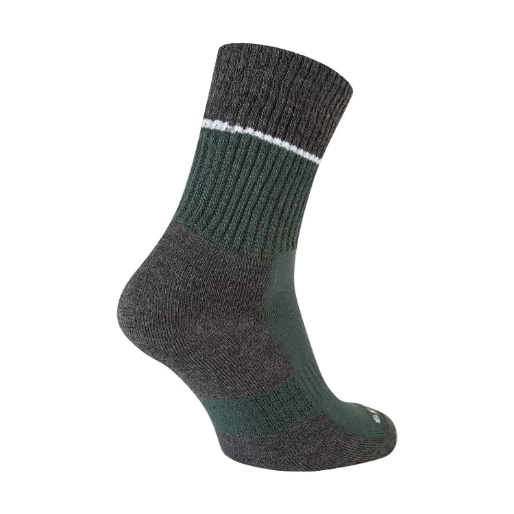 Sealskinz Thurton Solo QuickDry Mid Length Socks - Olive/Grey Marl/Cream - Image 2