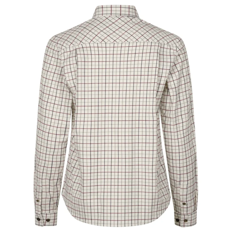 Seeland Ladies Kerry Shooting Shirt - Cabernet/Blue Check - Image 2