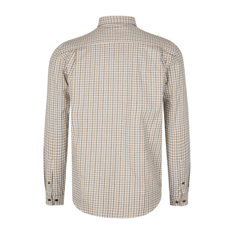 Seeland Oxford Shooting Shirt - Blue/Classic Brown Check - Image 2
