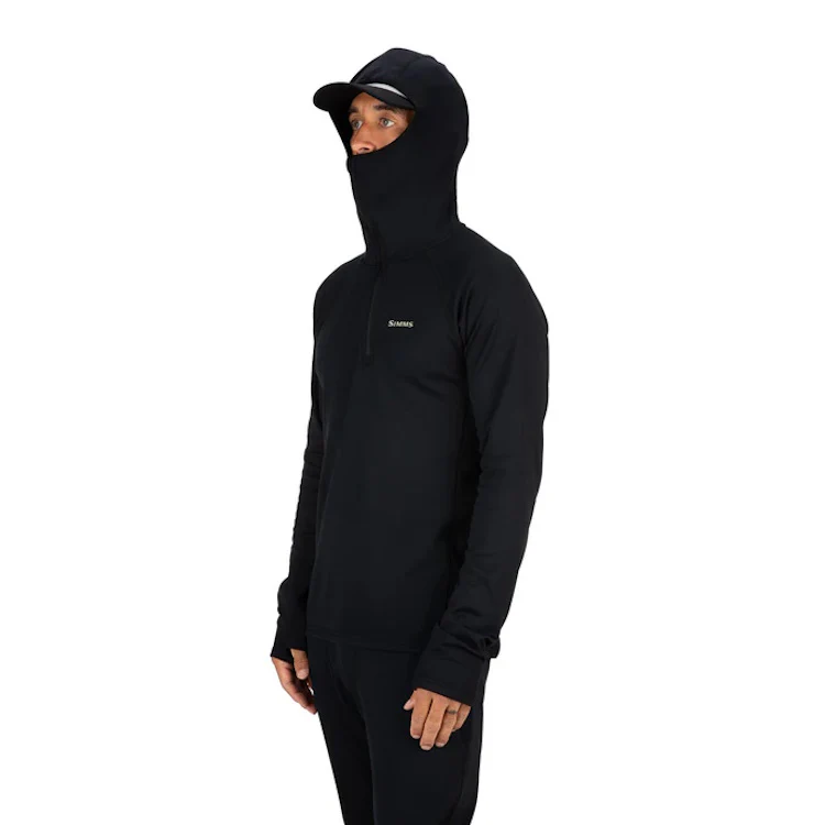 Simms Heavyweight Baselayer Hoody - Black - Image 3