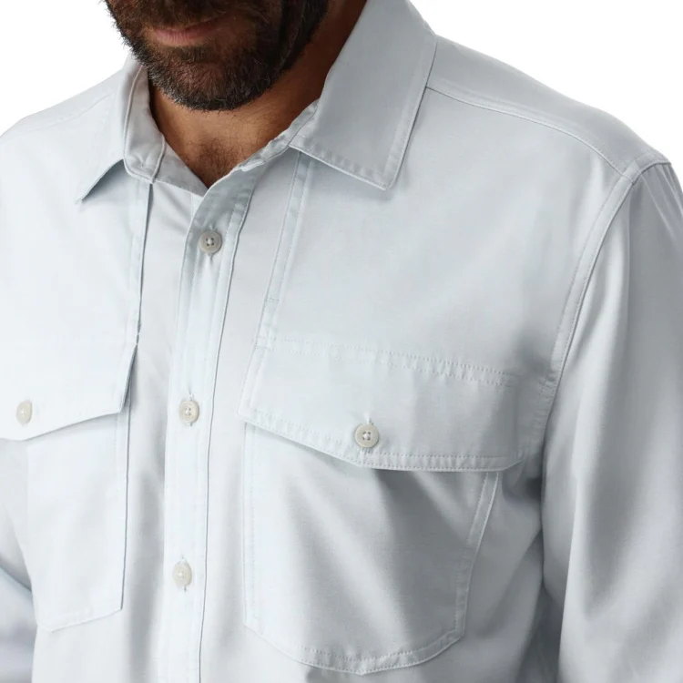 Simms No-See-Um Bugstopper Shirt - Bimini Blue Heather - Image 4