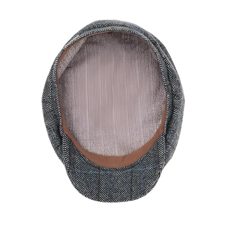 Stetson Hatteras Wool Herringbone Cap - Grey - Image 5