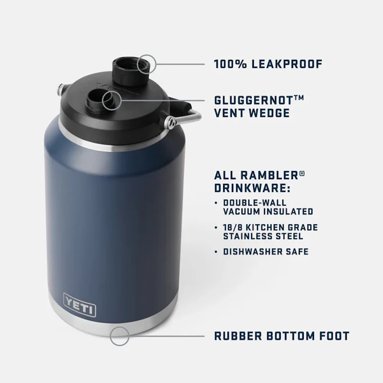 Yeti Rambler 1.0 Gallon Jug 2.0 - Navy - Image 6