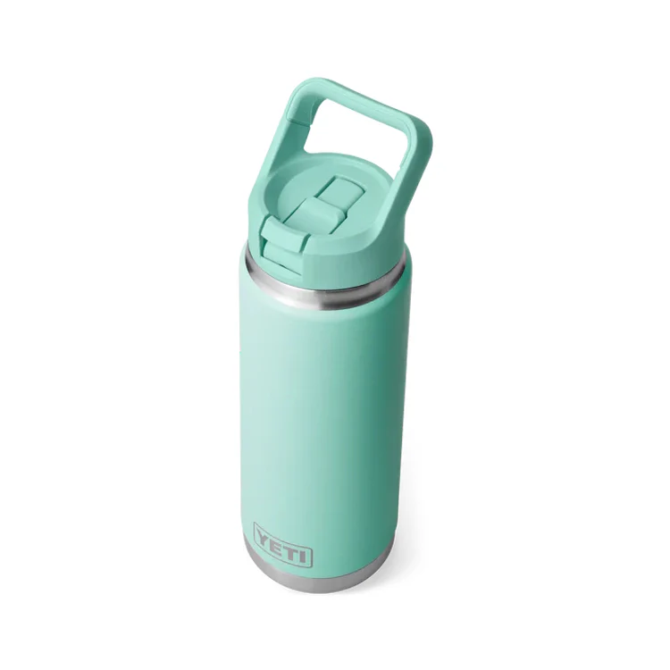 Yeti Rambler 26oz Insulated Bottle with Colour Matched Straw Cap - Seafoam - Image 2