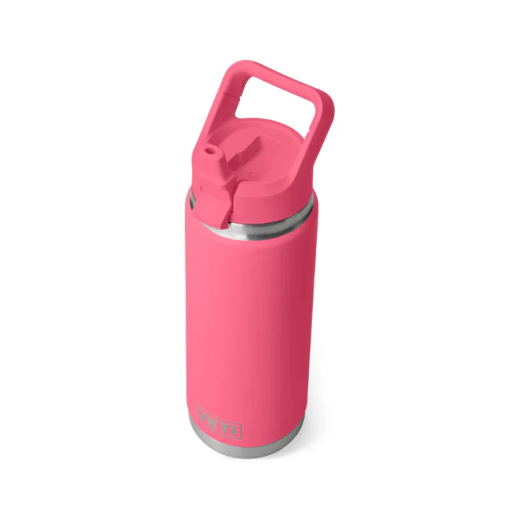 Yeti Rambler 26oz Insulated Bottle with Colour Matched Straw Cap - Tropical Pink - Image 2